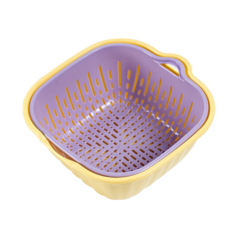Double Layer Plastic Colander Set suppliers