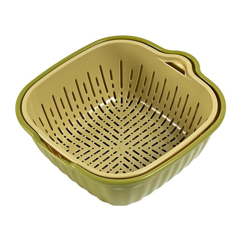 Double Layer Plastic Colander Set high quality