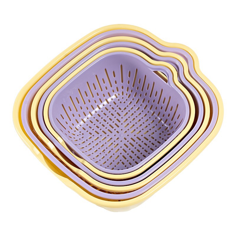 Double Layer Plastic Colander Set factory