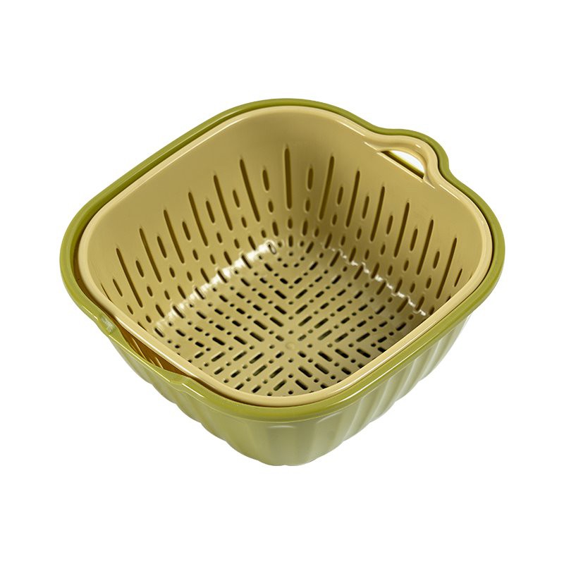 Double Layer Plastic Colander Set