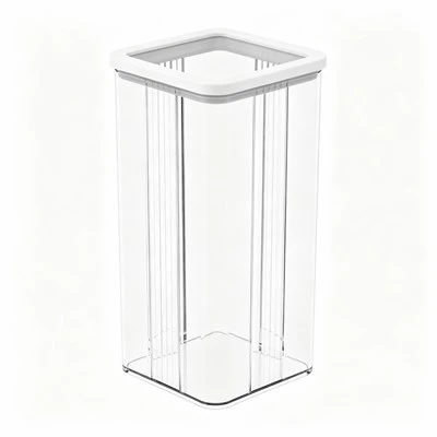 Minimalist White Lid Square Pantry Organizer